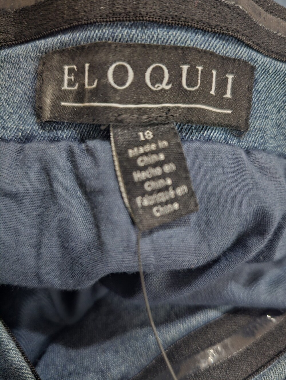 ELOQUII NWT Strapless Denim Patchwork Midi Dress – Plus Size✨ NEW WITH TAGS! ✨ - Picture 3 of 8